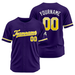 Benutzerdefinierte Authentisch Baseball-Trikot Lila Netz