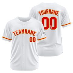 Benutzerdefinierte Authentisch Baseball-Trikot Weiss Netz