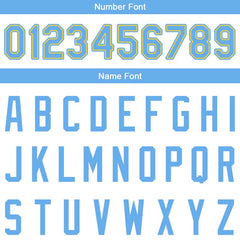 Benutzerdefinierte Authentisch Basketball Trikot Weiß-Hellblau-Gelb