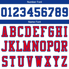 Benutzerdefinierte Authentisch Basketball Trikot Weiß-Royal-Rot