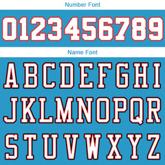 Benutzerdefinierte Authentisch Basketball Trikot Aqua-Weiß-Rot