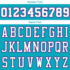 Benutzerdefinierte Authentisch Basketball Trikot Blaugrün-Weiß-Lila