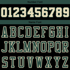 Benutzerdefinierte Authentisch Basketball Trikot Schwarz-Creme-Grün