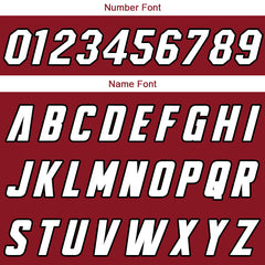 Benutzerdefinierte Authentisch Basketball Trikot Rot-Weiß-Schwarz