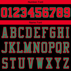 Benutzerdefinierte Authentisch Basketball Trikot Schwarz-Grün-Rot