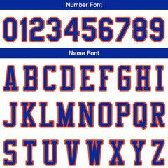 Benutzerdefinierte Authentisch Sweatshirt-Kapuzenpulli Weiß-Blau-Orange