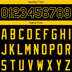 Benutzerdefinierte Authentisch Basketball Trikot Schwarz- Gelb