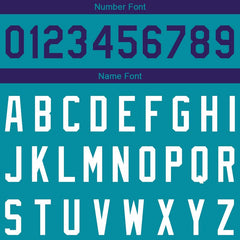 Benutzerdefinierte Authentisch Basketball Trikot Blaugrün-Violett-Weiß