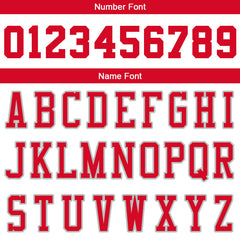 Benutzerdefinierte Authentisch Basketball Trikot Weiß Rot