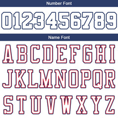 Benutzerdefinierte Authentisch Basketball Trikot Weiß-Rot-Marine