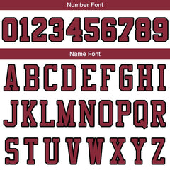 Benutzerdefinierte Authentisch Basketball Trikot Weiß-Karminrot-Schwarz