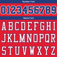 Benutzerdefinierte Authentisch Basketball Trikot Rot- Weiß- königlich