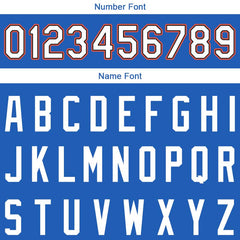 Benutzerdefinierte Authentisch Basketball Trikot Blau-Weiß-Marine-Orange