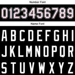 Benutzerdefinierte Authentisch Basketball Trikot Schwarz-Weiß-Blaugrün-Rot