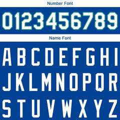 Benutzerdefinierte Authentisch Basketball Trikot königlich -Weiß-Blaugrün