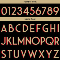 Benutzerdefinierte Authentisch Basketball Trikot Schwarz-Gold-Rot