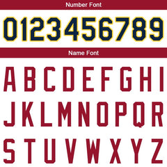 Benutzerdefinierte Authentisch Basketball Trikot Weiß-Rot-Marine-Gelb