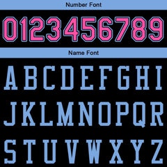 Benutzerdefinierte Authentisch Sweatshirt-Kapuzenpulli Schwarz-Hellblau-Rosa