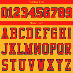 Benutzerdefinierte Authentisch Basketball Trikot Gelb-Rot-Marine