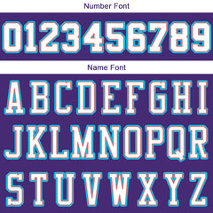 Benutzerdefinierte Authentisch Basketball Trikot Lila-Weiß