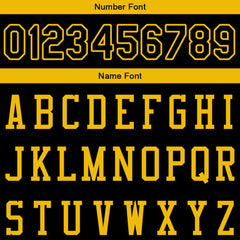 Benutzerdefinierte Authentisch Sweatshirt-Kapuzenpulli Schwarz-Gelb