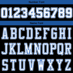 Benutzerdefinierte Authentisch Basketball Trikot Schwarz-Weiß-Kelly Green-Royal