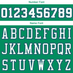 Benutzerdefinierte Authentisch Basketball Trikot Kelly Grün-Weiß