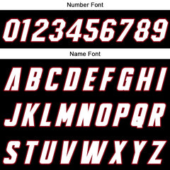 Benutzerdefinierte Authentisch Basketball Trikot Schwarz-Weiß-Rot