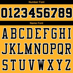 Benutzerdefinierte Authentisch Basketball Trikot Gelb-Schwarz-Weiß