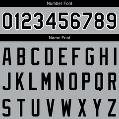 Benutzerdefinierte Authentisch Basketball Trikot Grau-Schwarz-Weiß