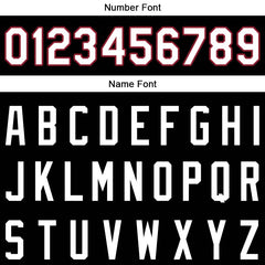 Benutzerdefinierte Authentisch Basketball Trikot Schwarz-Weiß-Rot