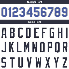 Benutzerdefinierte Authentisch Basketball Trikot Weiß-Blau-Grau- Marine