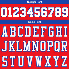 Benutzerdefinierte Authentisch Basketball Trikot Rot-Royal-Weiß