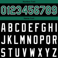 Benutzerdefinierte Authentisch Basketball Trikot Schwarz-Kelly Grün-Weiß