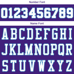 Benutzerdefinierte Authentisch Basketball Trikot Lila-Weiß-Hellblau