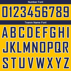 Benutzerdefinierte Authentisch Basketball Trikot Gelb-Marine-Weiß