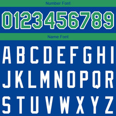 Benutzerdefinierte Authentisch Basketball Trikot königlich -Grün -Weiß