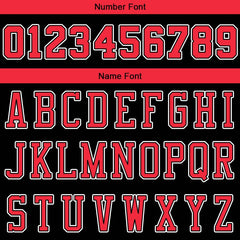 Benutzerdefinierte Authentisch Basketball Trikot Schwarz-Rot-Weiß