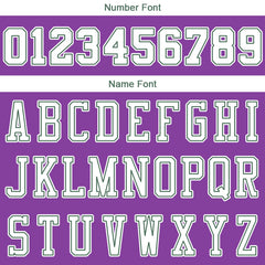 Benutzerdefinierte Authentisch Basketball Trikot Lila-Weiß-Grün