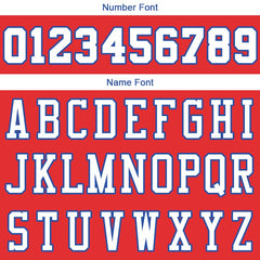 Benutzerdefinierte Authentisch Basketball Trikot Rot- Weiß- königlich