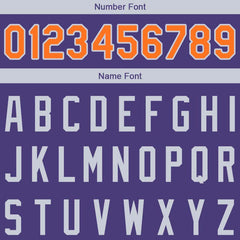 Benutzerdefinierte Authentisch Basketball Trikot Lila-Orange-Weiß