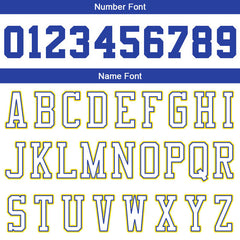 Benutzerdefinierte Authentisch Basketball Trikot Weiß-Royal-Gelb