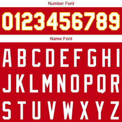 Benutzerdefinierte Authentisch Basketball Trikot Rot-Weiß-Gelb