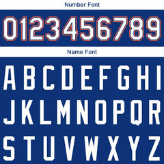 Benutzerdefinierte Authentisch Basketball Trikot Königlich- Weiß-Orange