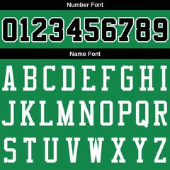 Benutzerdefinierte Authentisch Basketball Trikot Kelly Grün-Schwarz-Weiß