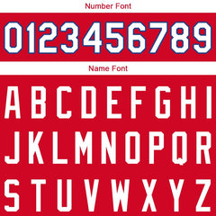 Benutzerdefinierte Authentisch Basketball Trikot Rot- Weiß- königlich