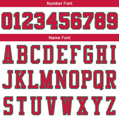 Benutzerdefinierte Authentisch Basketball Trikot Weiß-Rot-Grün