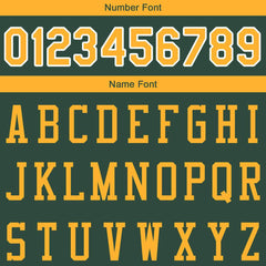 Benutzerdefinierte Authentisch Sweatshirt-Kapuzenpulli Grün-Gelb-Weiß