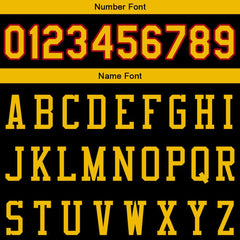 Benutzerdefinierte Authentisch Sweatshirt-Kapuzenpulli Schwarz-Gelb-Rot