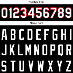 Benutzerdefinierte Authentisch Basketball Trikot Schwarz-Weiß-Rot